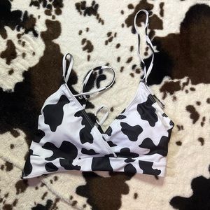 SHEIN Cow Bathing Suit Top